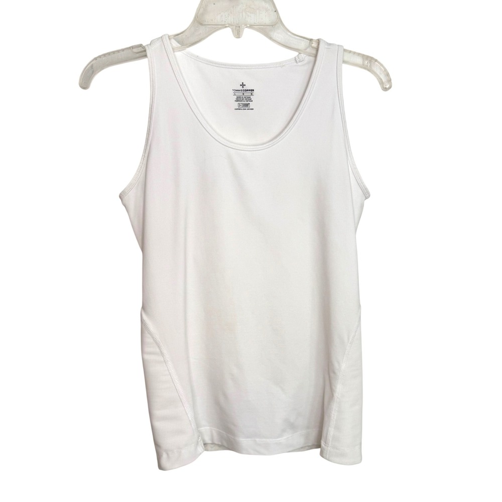 Compression Active Tank Top White Copper Tommie Copper Znergy Large Womens